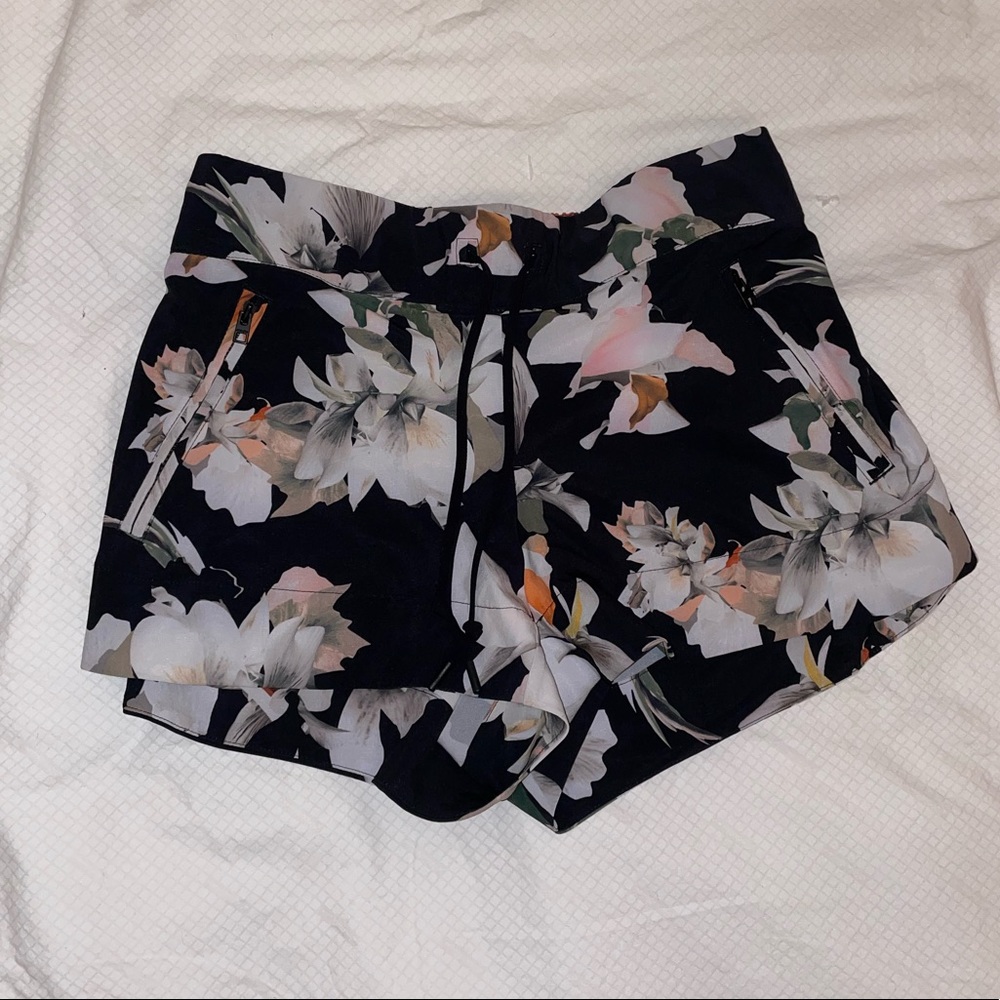 Athleta Floral Running Shorts